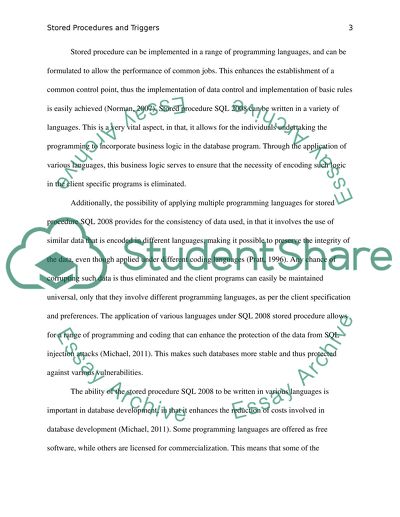 Stored Procedures and Triggers