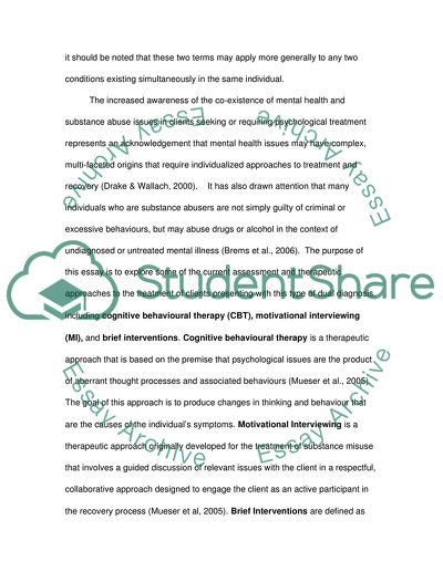 Diagnosis of Mental Health Issues and Alcohol or Drug Misuse