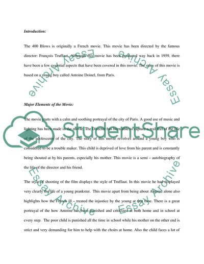 Screening report on 400 blows