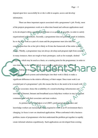 Knowledge Workers and Integrated Distributed Systems