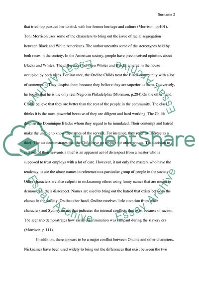 The Novel Tar Baby Written by Toni Morrison