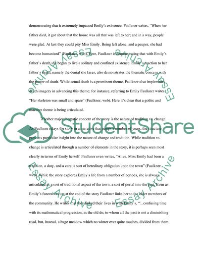 Symbolism and Theme in William Faulkners A Rose for Emily