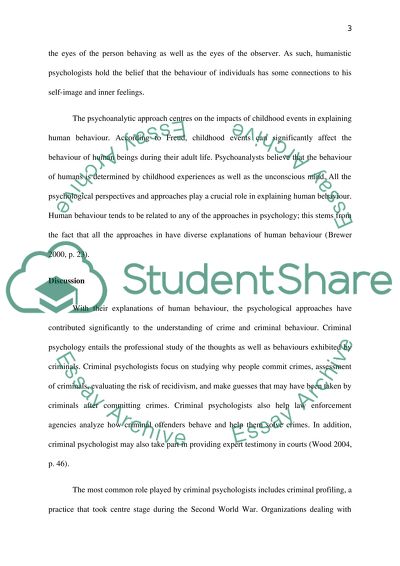 Contribution of Psychology in Understanding of Criminal Behaviour