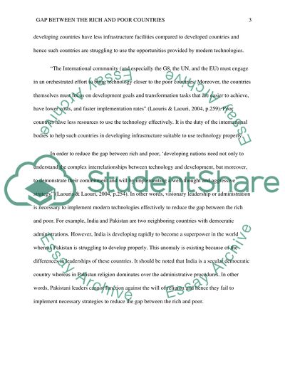 Wealthy nations help poor nations essay