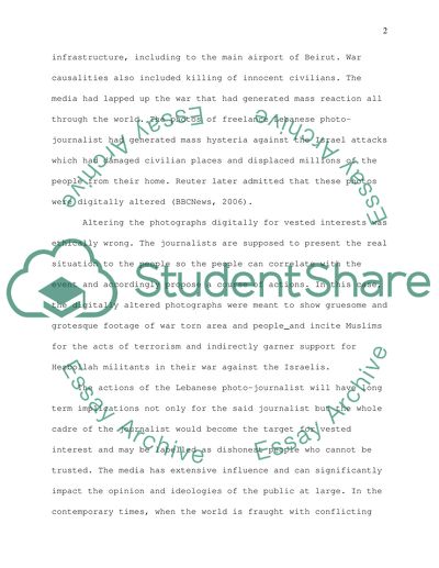 Ethical Values in Journalism Efforts