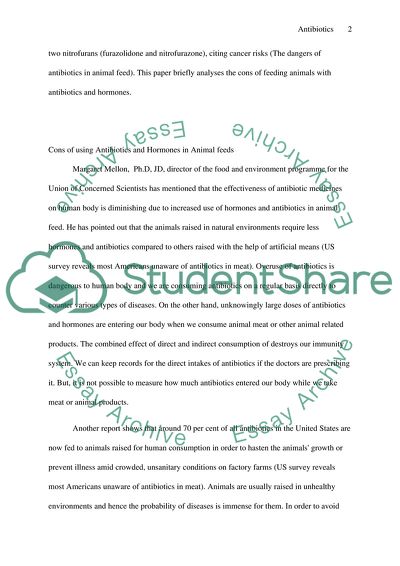 Over Use of Antibiotics and Hormones in Animal Feed