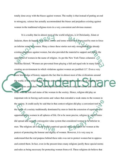 Did Science Put an End to Religious Misogyny