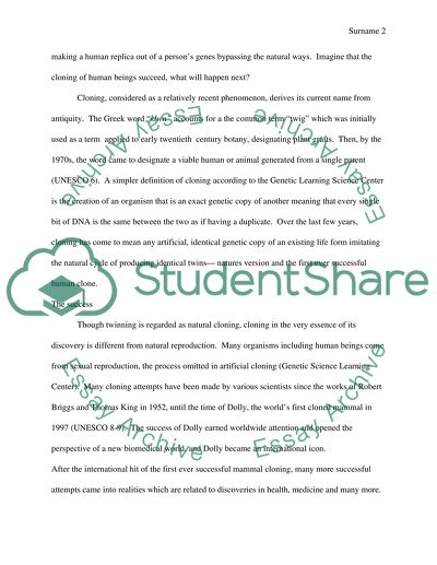 Ethical Issues in Cloning