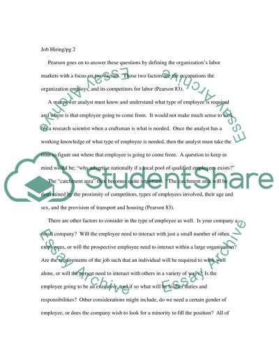 The Effects on the Human Resource Employee and the Company