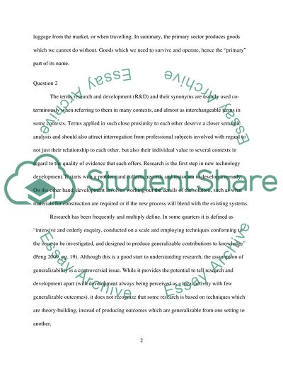 New Technology Development in the Primary Sector