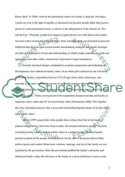 Different Views and Concepts of the Family