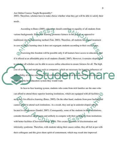 Are Online Courses Taught Responsibly