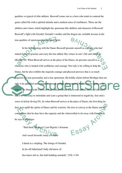 Beowulf as an Elite Athlete