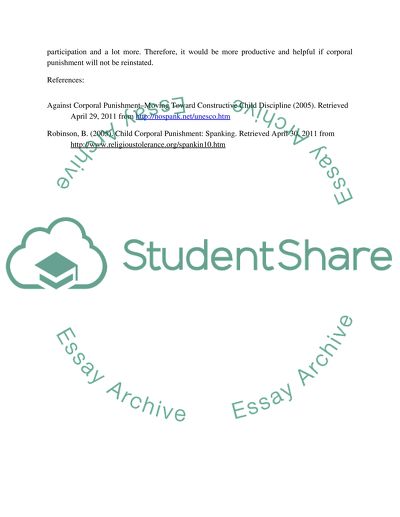 Should the U.S. reinstitute corporal punishment