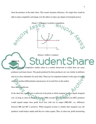 Perfect Competition Issues