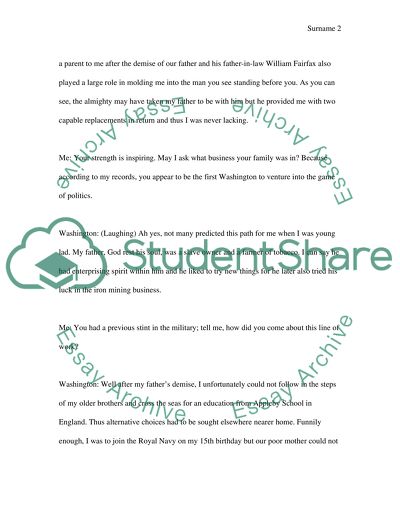 Interviewing George Washington