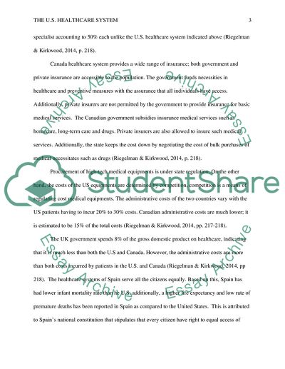 Comparison of U.S. and Other Healthcare System