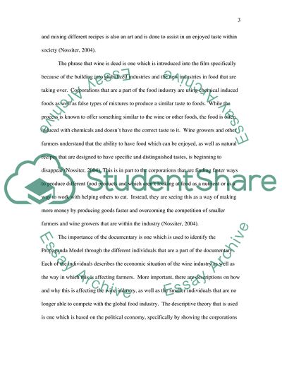 The Propaganda Model of Globalization and Food Industry