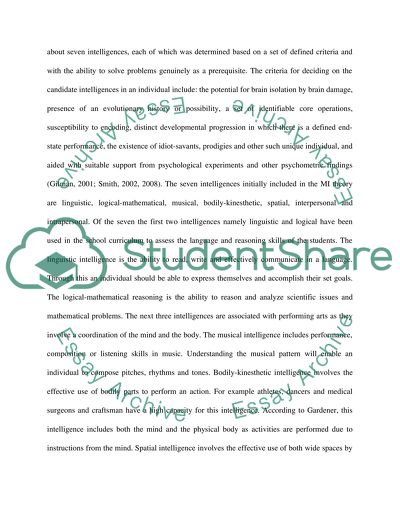 Howard Gardner Research Paper