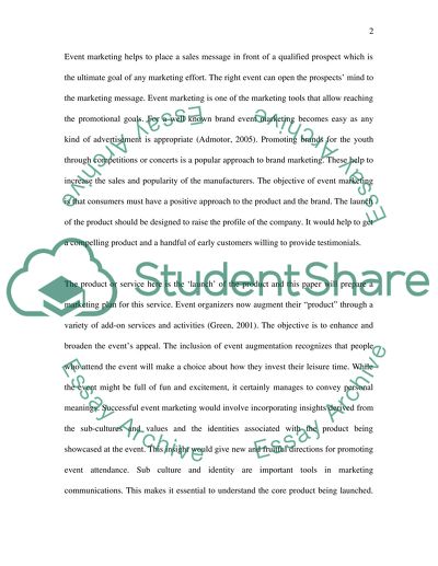 The Concept of Event Marketing