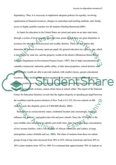 The Impact of Socioeconomic Status on Learners Access to Education Resources