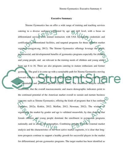 Executive Summary - Xtreme Gymnastics