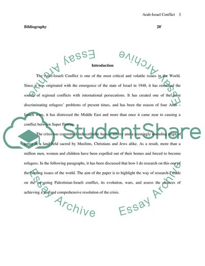 Is There a Compromise in the Arab-Israeli Conflict