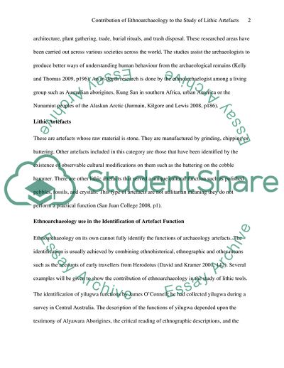 Critically Assess the Contribution of Ethnoarchaeology