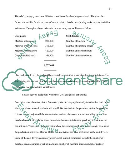 Activity Based Costing