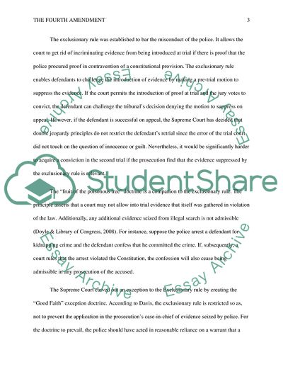 The Exclusionary Rule and Two Exceptions to the Exclusionary Rule