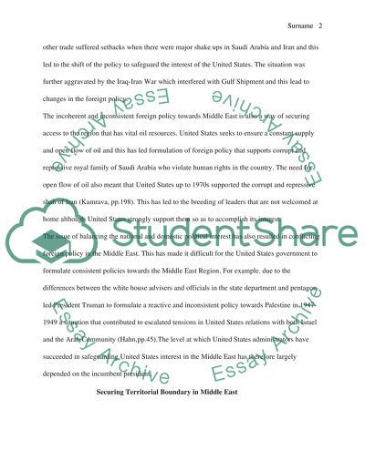 Why does the United States have an inconsistent policy in the middle east