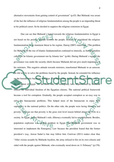 Internal Problems in Egypt and its After-Effects