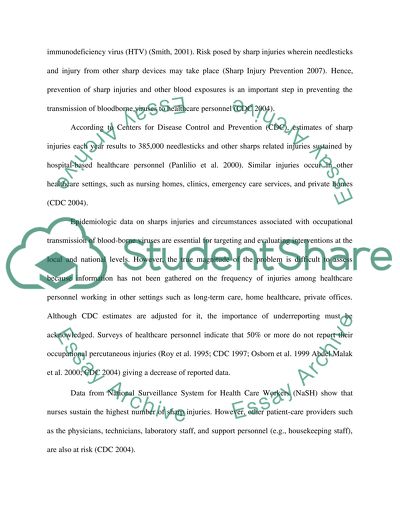 Management of Sharp Injuries