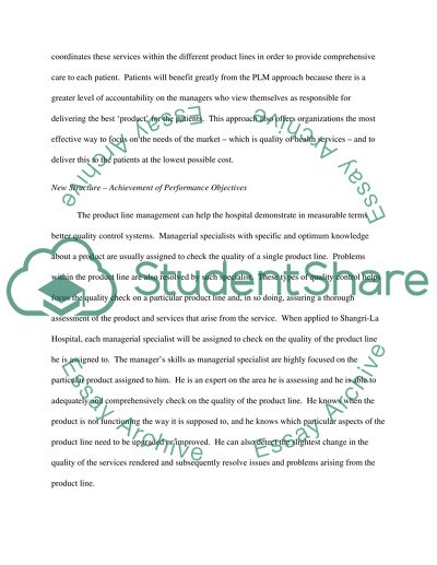 Organizational Redesign - Shangri-La Hospital