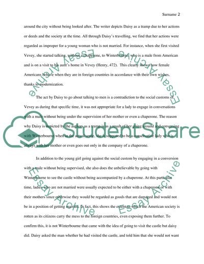 HEMINGWAY AND JAMES Compare and contrast Jamess and Hemingways depictions of American women abroad