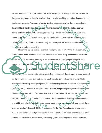 Artistic Freedom and Censorship During War