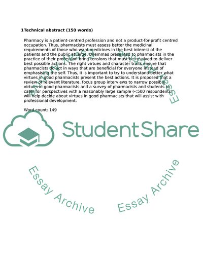 Virtues That Pharmacists Should Possess