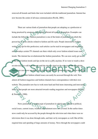 Internet Changing Journalism