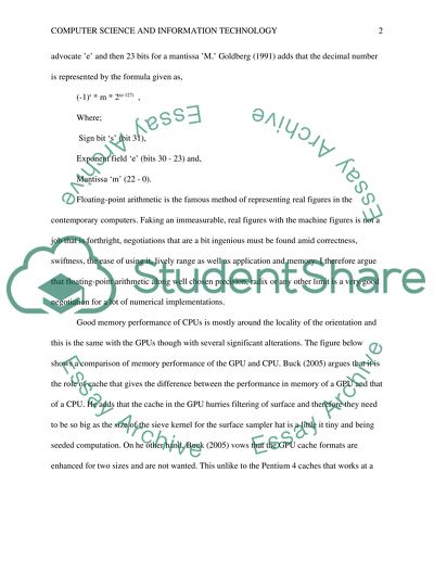 Computer Science and Information Technology: Numerical Precision