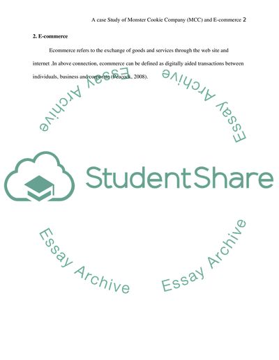 Monster Cookie Company and E-commerce