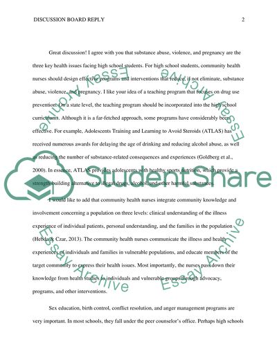 Discussion Board Reply