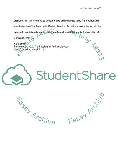 Andrew Jacksons Presidency