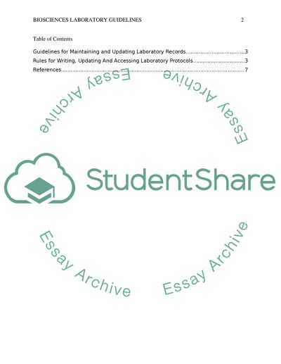 Rules for Writing, Updating and Accessing Laboratory Protocols