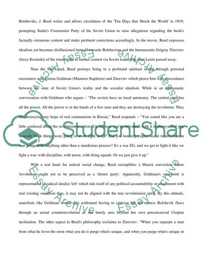 Rifts and Misunderstandings in Reds Movie