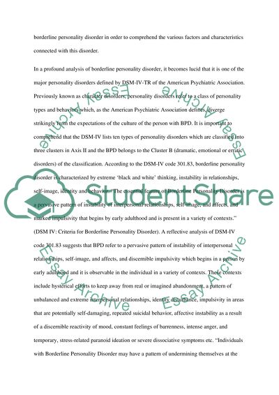 Borderline Personality Disorder: Theory and Practice