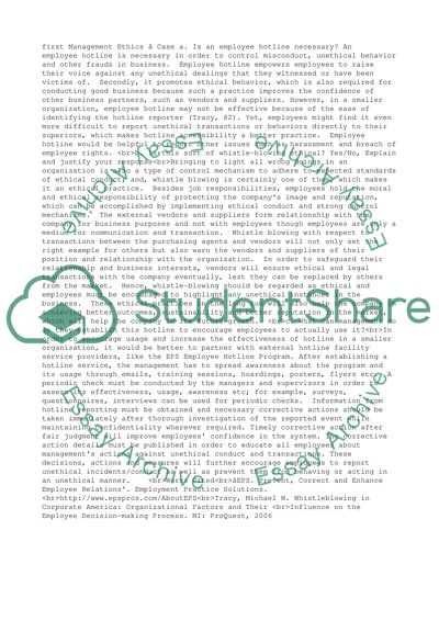Management Ethics: Is An Employee Hotline Necessary