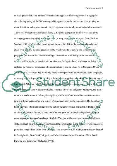 U.S. Textile Industry Localization