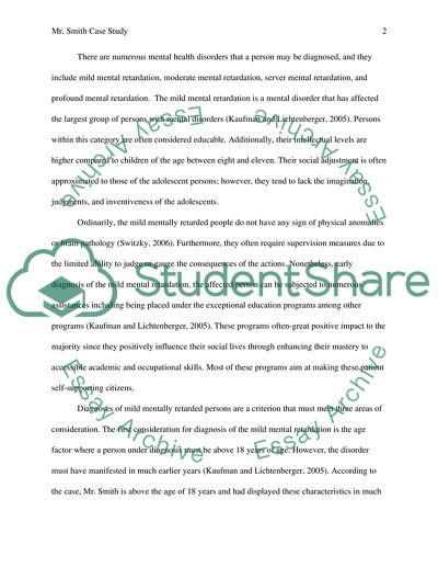 Mental Retardation Psychology Disorder