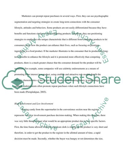 Repeat Purchases, High and Low Involvement, Organizational Purchasing and Consumer Satisfaction