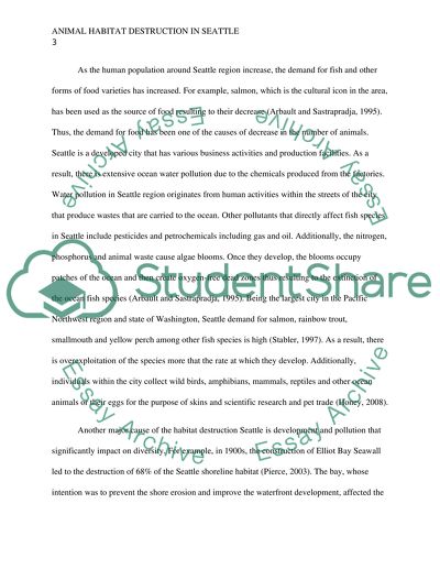 Animal Habitat Destruction in Seattle